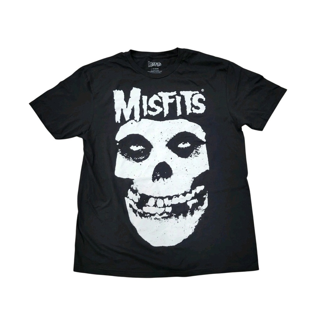 Misfits Brand T Shirt Large 42 / 44 Black White Full Front Logo